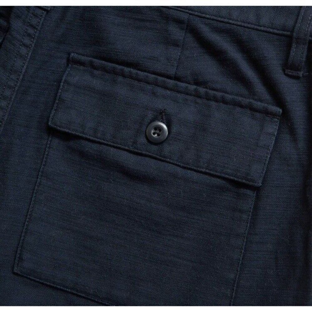 Taylor Stitch Trail Short In Navy Reverse Sateen Mens Retro Organic Cotton NEW - Picture 7 of 13